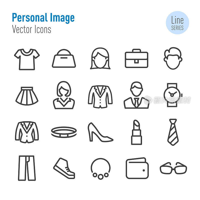 Personal Image Icons - Vector Line Series